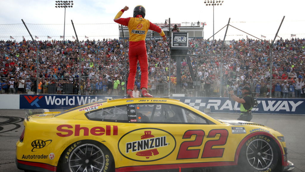 Joey Logano Beats Kyle Busch in Overtime at Gateway